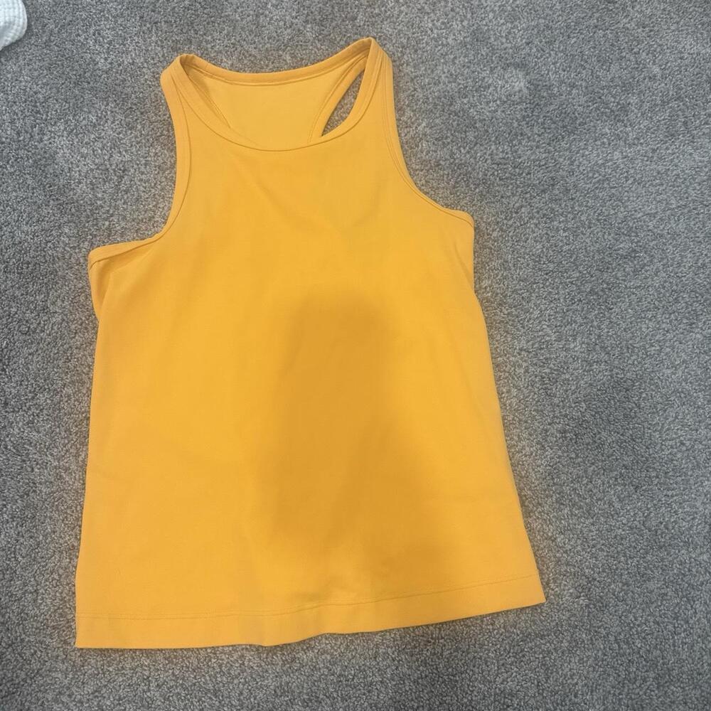 Women Bright Yellow Racerback Athletic Tank Top